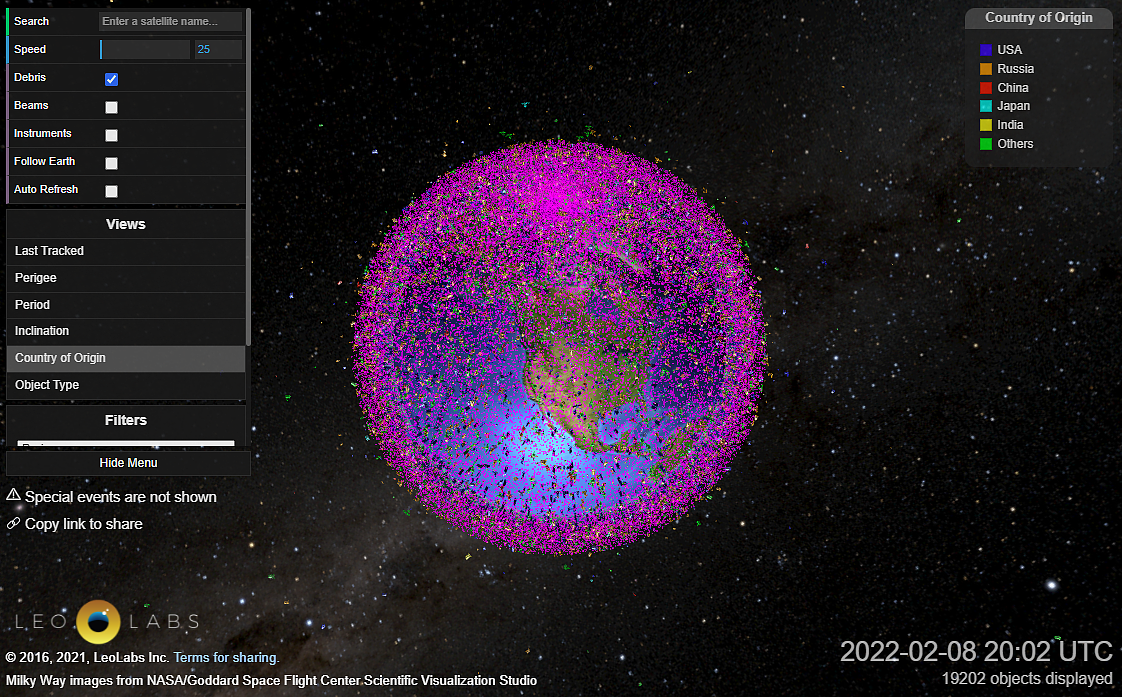 Śmieci otaczające Ziemię / fot.  wizualizacja start-upu leolabs.space