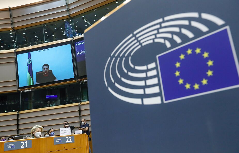 Prezydent Zełenski przemówił w Parlamencie Europejskim