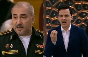Absurd rosyjskiej telewizji. Prowadzący program zaczął krzyczeć na wojskowego, gdy mówił o Ukrainie