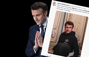 Internauci krytycznie o prezydencie Francji. "Stylizuje się na Zełenskiego"