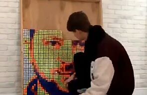 Ukraiński artysta tworzy obrazy z kostek Rubika. Wykonał portret Wołodymyra Zełenskiego