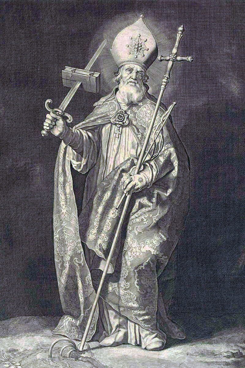 Św. Bonifacy - Cornelis Bloemaert (1603-1684), Public domain, via Wikimedia Commons