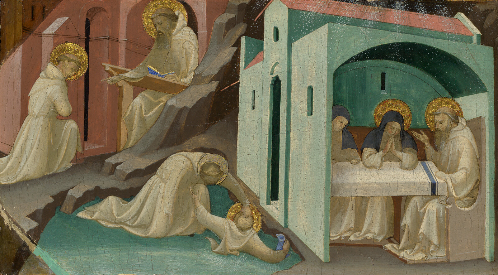 Wydarzenia z życia św. Benedykta - Lorenzo Monaco, Public domain, via Wikimedia Commons