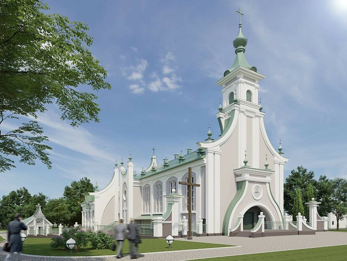 Wizualizacja budowanego kościoła pw. bł. Marianny Biernackiej w Grodnie (fot. materiały parafii)