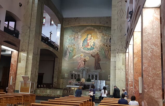 W bazylice Matki Bożej Łaskawej w San Giovanni Rotondo.
