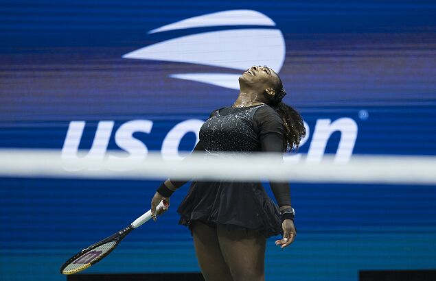 Serena Williams w ostatnim meczu w zawodowej karierze (fot. Justin Lane/EPA/PAP)