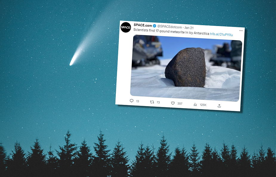 Zdumiewające odkrycie na Antarktydzie. Naukowcy znaleźli olbrzymi meteoryt