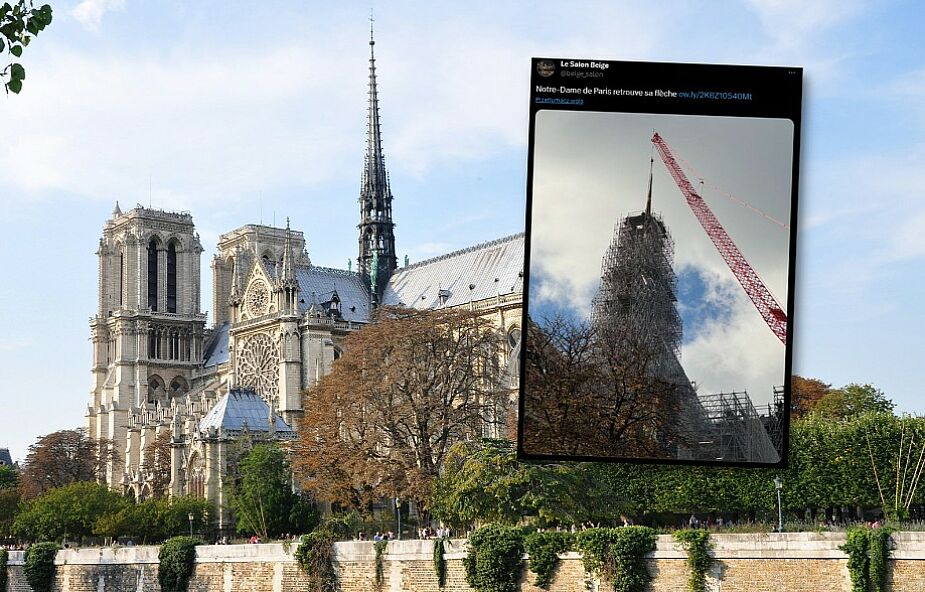 Francja: Na dachu katedry Notre Dame w Paryżu pojawiła się iglica