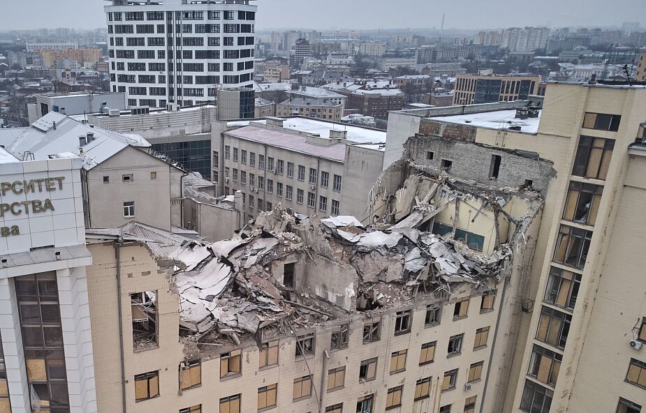 Ukraina: pięć osób rannych w wyniku ataku rakietowego na centrum Charkowa