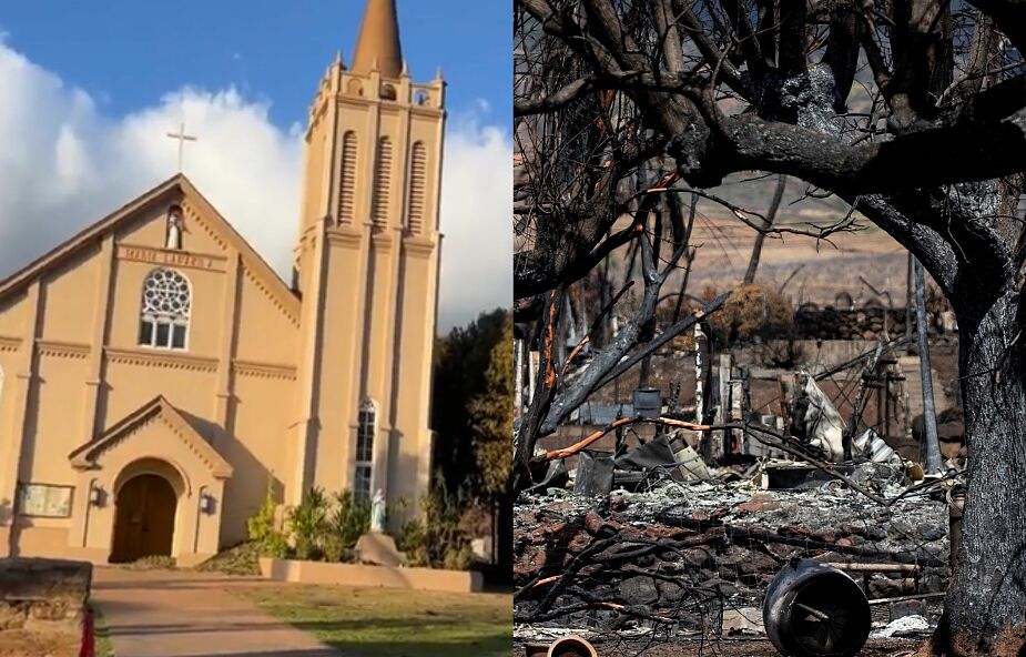 "To cud". Pożar spopielił 1700 budynków, nietknięty pozostał kościół Matki Bożej Zwycięskiej [WIDEO]