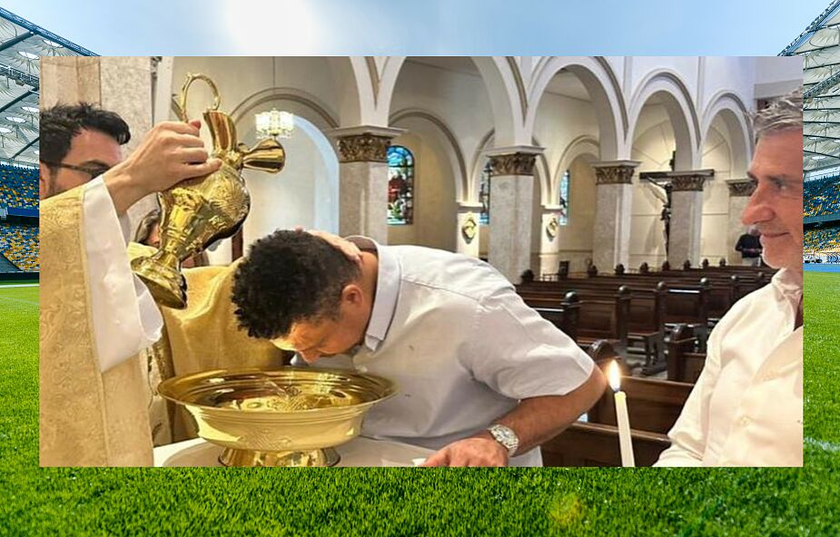 Legendarny piłkarz Ronaldo ochrzcił się w Kościele katolickim