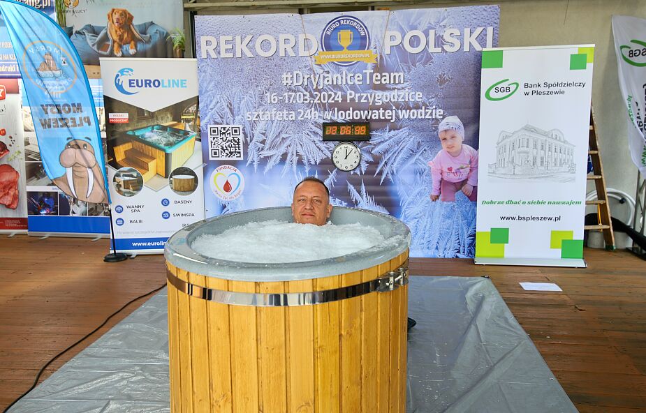 Wielkopolskie/ Rekord Polski w morsowaniu w lodzie dla chorego dziecka