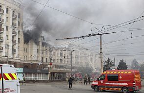 Atak dronów na Kursk; w mieście wybuchł pożar