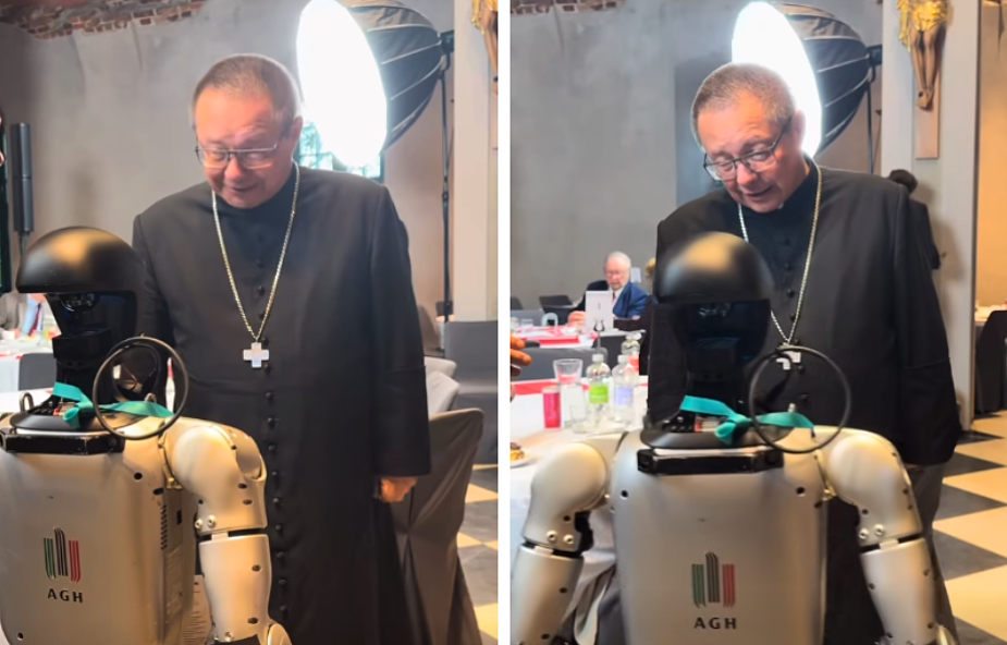 Robot Barbara zadała kard. Rysiowi ważne pytanie. Tak zareagował duchowny