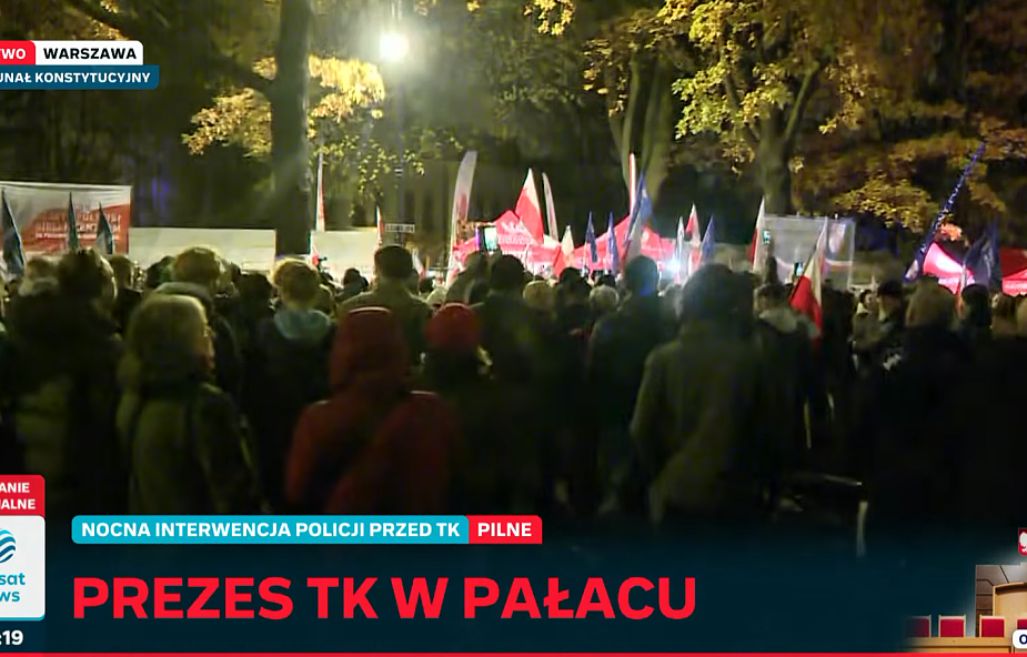 Nocny chaos w TK. Protesty i powrót prezydenta. Są reakcje biskupów